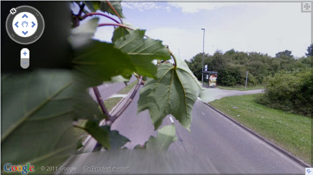StreetView-Fahrzeug im Busch